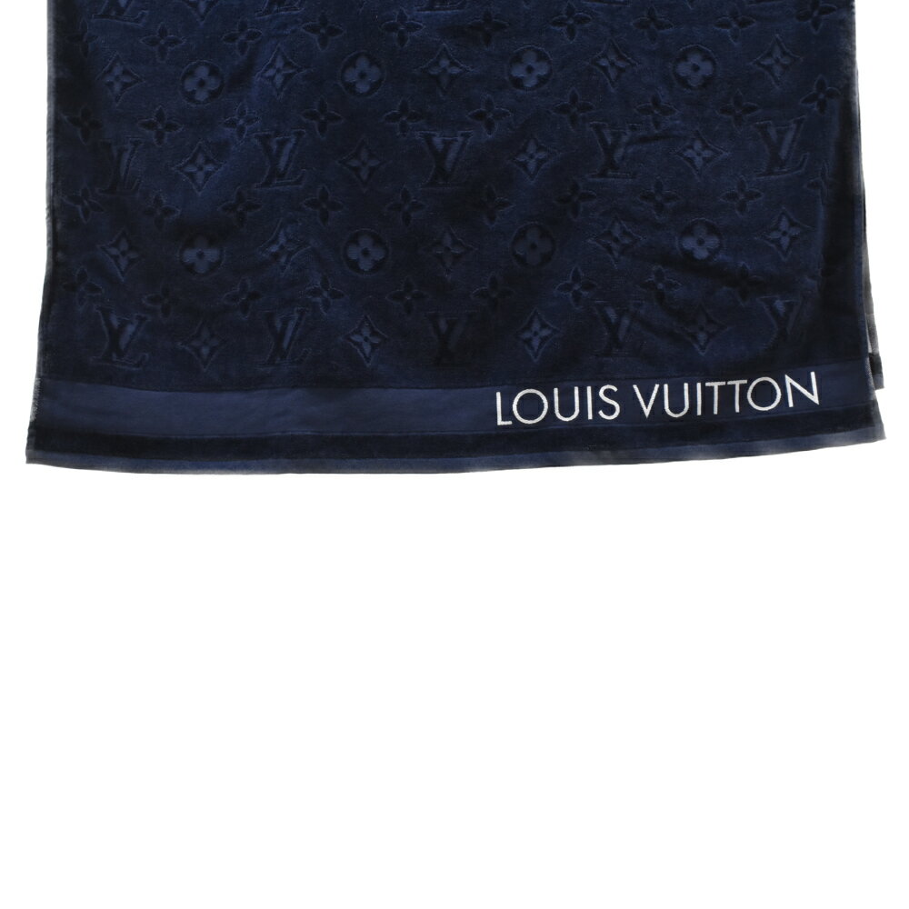 LOUIS VUITTON(ルイヴィトン) モノグラム ドラ ドゥ バン・LV バケーション ビーチタオル バスタオル ブルー M77781/BS1292【新古品/中古】【程度N】【カラーネイビー】【取扱店舗新宿】