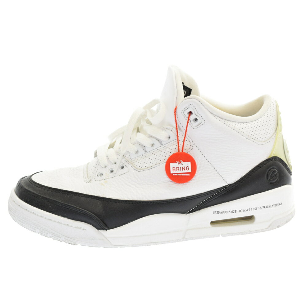 NIKE(ナイキ) サイズ:28.5cm ×FRAGMENT AIR JORDAN 3 RETRO SP DA3595-100 エアジョーダン3 レトロ フラグメント ハイカット スニーカー ホワイト【中古】【程度A】【カラーホワイト】【取扱店舗BRING KICKS】