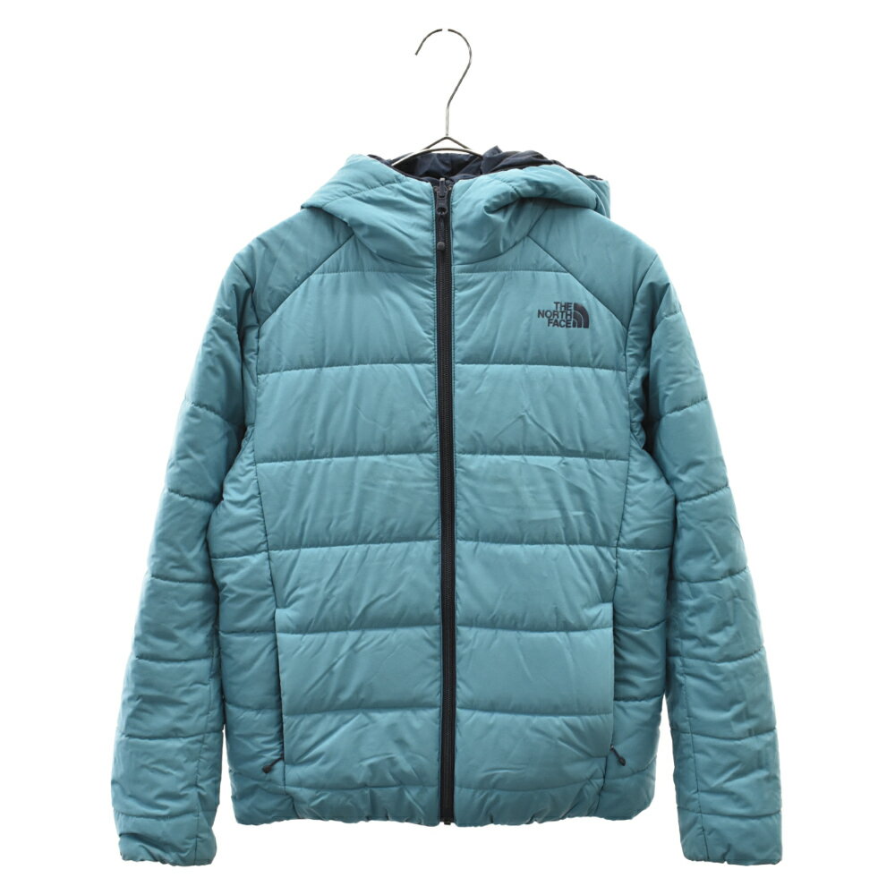 THE NORTH FACE(ザノースフェイス) サイズ:M Reversible Anytime Insulated Hoodie リバーシブルエニータイムインサレーティッドフーディ ダウンジャケット ライトブルー×ネイビー NYW81979【中古】【程度B】【カラーブルー】【オンライン限定商品】