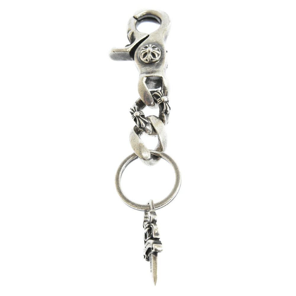 CHROME HEARTS(クロムハーツ) CLP CHN FANCY-S w/DAGGER / ショート ファンシーリンク キーチェーン ダガーキーリング シルバー【中古】【程度B】【カラーシルバー】【取扱店舗渋谷】