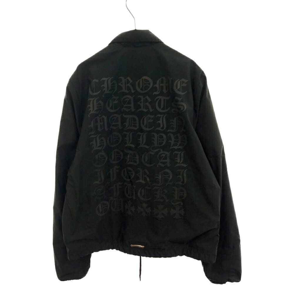 CHROME HEARTS(クロムハーツ) サイズ:M RIGGINS FBRC STRCH VJ CHプラス 総柄クロスボタンナイロンコーチジャケット ブラック【中古】【程度AB】【カラーブラック】【取扱店舗心斎橋】★SALE★