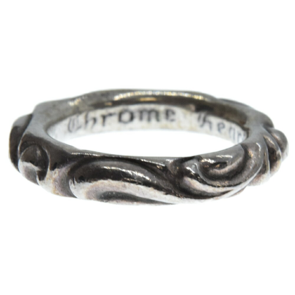 CHROME HEARTS(クロムハーツ) サイズ:19.0号 SCRL BAND スクロールバンドリング シルバー【中古】【程度C】【カラーシルバー】【取扱店舗BRING 心斎橋筋商店街店】