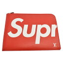 SUPREME(シュプリーム) 17AW ×LOUIS VUITTON LV Pochette Jour GM ルイヴィトン エピ レザー ジュールGM クラッチバッグ レッド M67722 TN2107【中古】【程度B】【カラーレッド】【取扱店舗原宿】