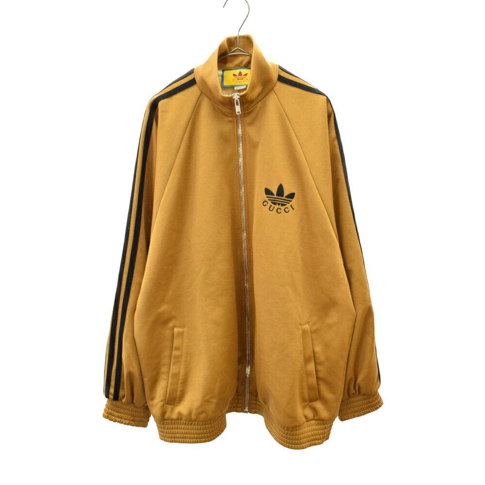 GUCCI(グッチ) サイズ:L ×adidas グッチ アディダス コットンジャージー ジップジャケットジャージ トラックジャケット 712952 XJEGU ブラウン【中古】【程度SA】【カラーブラウン】【取扱店舗BRING心斎橋店】のサムネイル