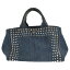 PRADA(プラダ) CANAPA カナパ トートバッグ ビジュ ラージ デニム ブルー B18720【中古】【程度B】【カラーブルー】【オンライン限定商品】 27,720円