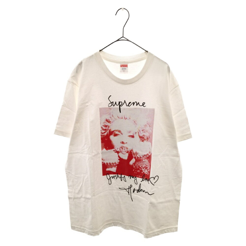 SUPREME(シュプリーム) サイズ:M 18AW Madonna Tee マドンナ プリントデザイン 半袖Tシャツ カットソー ホワイト【中古】【程度B】【カラーホワイト】【オンライン限定商品】