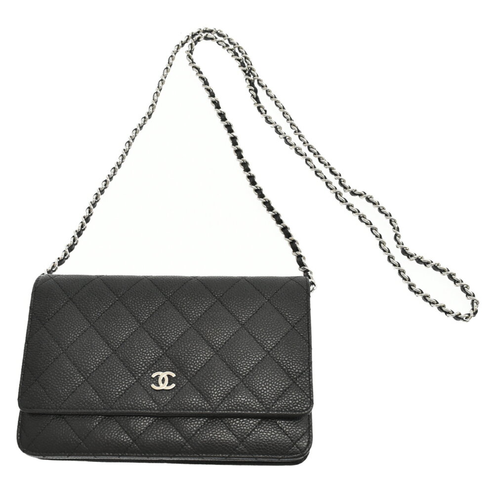CHANEL(シャネル) キャビアスキン マトラッセ チェーンウォレット 21番台 ブラック【中古】【程度A】【カラーブラック】【オンライン限定商品】のサムネイル