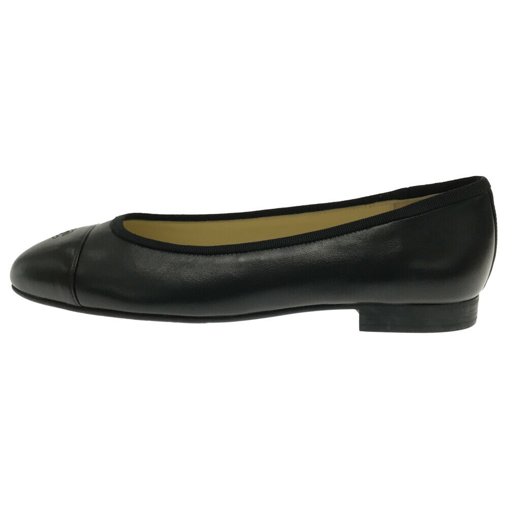 CHANEL(シャネル) サイズ:36 1/2 Ballet Flats U04050 ココマークトゥ レザーバレエシューズ パンプス ブラック レディース【中古】【程度A】【カラーブラック】【オンライン限定商品】のサムネイル