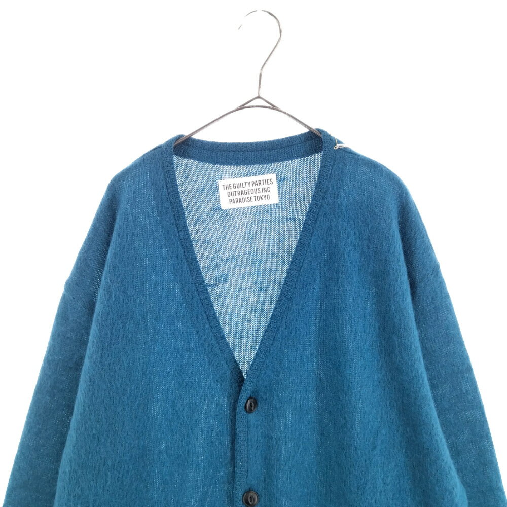 WACKO MARIA MOHAIR CARDIGAN L ブルー ニット