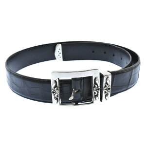 CHROME HEARTS(クロムハーツ) サイズ:36 BLT OTJ ALLIGATOR アリゲーター レザーベルト 36 ブラック/シルバー【中古】【程度A】【カラーブラック】【取扱店舗OneStyle名古屋パルコ店】