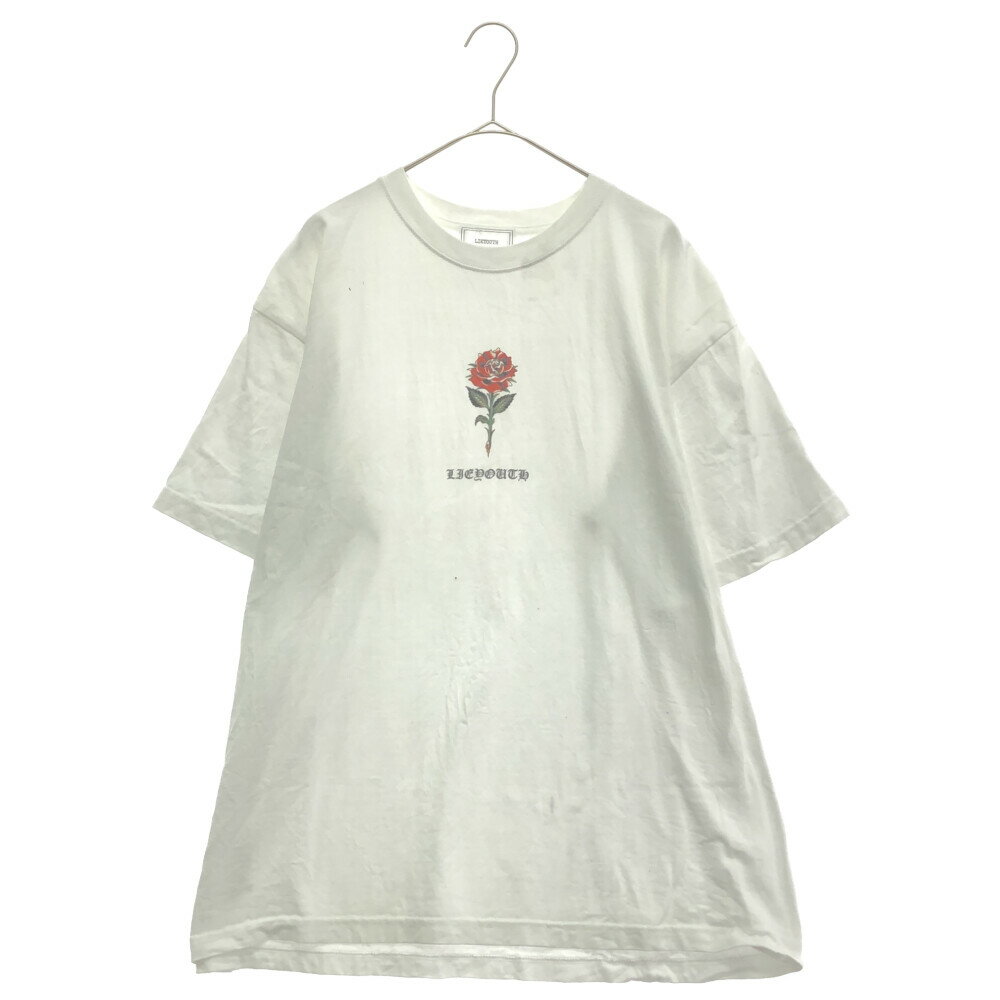 59035(59035) サイズ:- 半袖ロゴプリント Tシャツ ブラック バラプリントデザイン【中古】【程度B】【カラーホワイト】【オンライン限定商品】