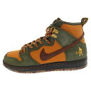 NIKE(ナイキ) サイズ:24.0cm ×PASS-PORT SB DUNK HIGH PRO QS Work Boot DO6119-300 パスポート ダンク ハイ プロ ワークブーツ ハイカットスニーカー US6/24cm ブラウン/グリーン【中古】【程度SA】【カラーブラウン】【オンライン限定商品】