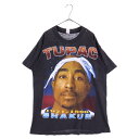 VINTAGE(ヴィンテージ) サイズ:XL 90s VINATGE 2PAC MAKAVELI AGAINST ALL ODDS RAP TEE ヴィンテージ 2パック プリント 半袖Tシャツ カットソー ブラック【中古】【程度B】【カラーブラック】【取扱店舗AWESOME原宿店】