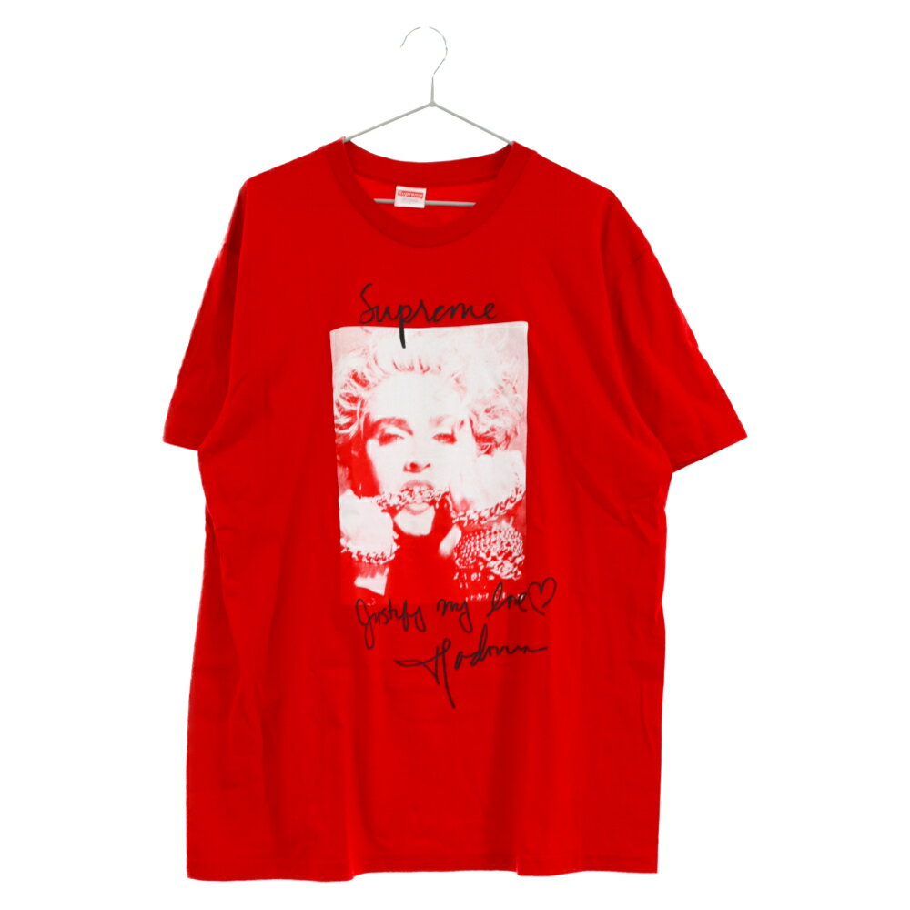 SUPREME(シュプリーム) サイズ:M 18AW Madonna Tee マドンナ プリントデザイン 半袖Tシャツ カットソー レッド【中古】【程度A】【カラーレッド】【オンライン限定商品】