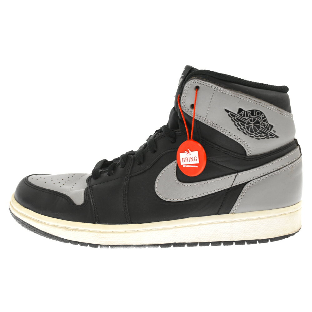 NIKE(ナイキ) サイズ:27.0cm 2013年製 AIR JORDAN 1 RETRO HIGH OG SHADOW エアジョーダン1 シャドウ ハイカットスニーカーシューズ グレー US9 555088-014【中古】【程度B】【カラーグレー】【取扱店舗BRING KICKS】