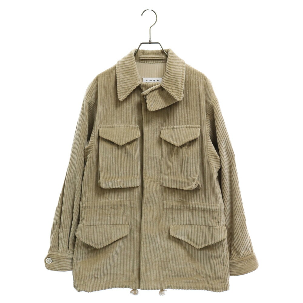 Martin Margiela 14(マルタンマルジェラ) サイズ:46 18AW コーデュロイ サファリジャケット ベージュ S50AM0340 S48967【中古】【程度A】【カラーベージュ】【オンライン限定商品】