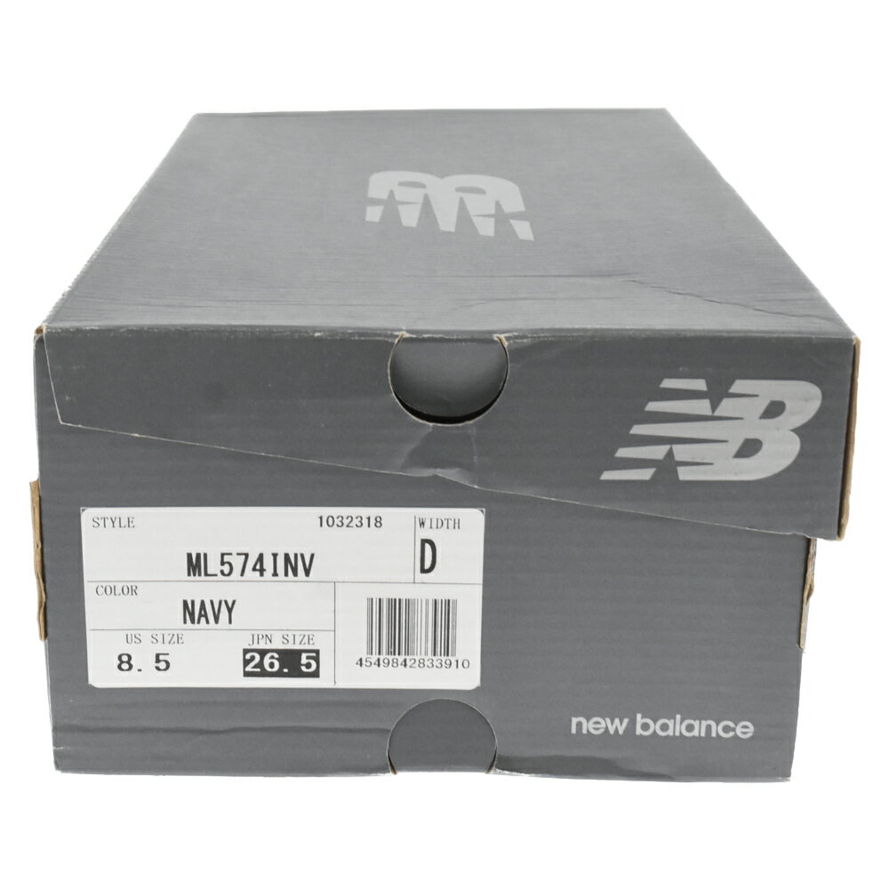 New Balance(ニューバランス) サイズ:26.5cm ×INVINCIBLE ML574INV インヴィシブル ローカットスニーカーシューズ ネイビー US8.5【新古品/中古】【程度S】【カラーネイビー】【オンライン限定商品】