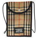 BURBERRY(バーバリー) ロゴパッチヴィンテージチェックマイクロバッグ ブラウン【中古】【程度A】【カラーブラウン】【オンライン限定商品】