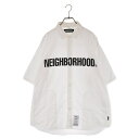 NEIGHBORHOOD(ネイバーフッド) サイズ:M 22SS TRAD/C-SHIRT SS フロントロゴプリント半袖シャツ ホワイト 221SPNH-SHM04【中古】【程度B】【カラーホワイト】【オンライン限定商品】