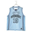 GIVENCHY(ジバンシィ) サイズ:XL 23AW Basketball Top in Mesh with Givenchy Logo バスケットボールトップイン メッシュウィズジバンシーロゴ タンクトップ ブルー BM71H33YEE【中古】【程度B】【カラーブルー】【取扱店舗BRING心斎橋店】