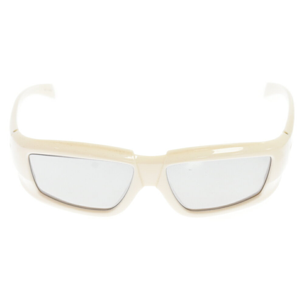 Rick Owens(リックオウエンス) サイズ:57□15ー140 ダブルインジェクション スクエアナイロンフレーム サングラス ミラーレンズ メガネ ホワイト【中古】【程度A】【カラーホワイト】【取扱店舗BRING福岡天神店】