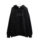 VETEMENTS(ヴェトモン) サイズ:XS 23SS LIFE AFTER LIFE INFINITY POPOVER HOODIE グラフィックプリントフーディ プルオーバーパーカー ブラック UE63HD340B【中古】【程度A】【カラーブラック】【取扱店舗原宿】