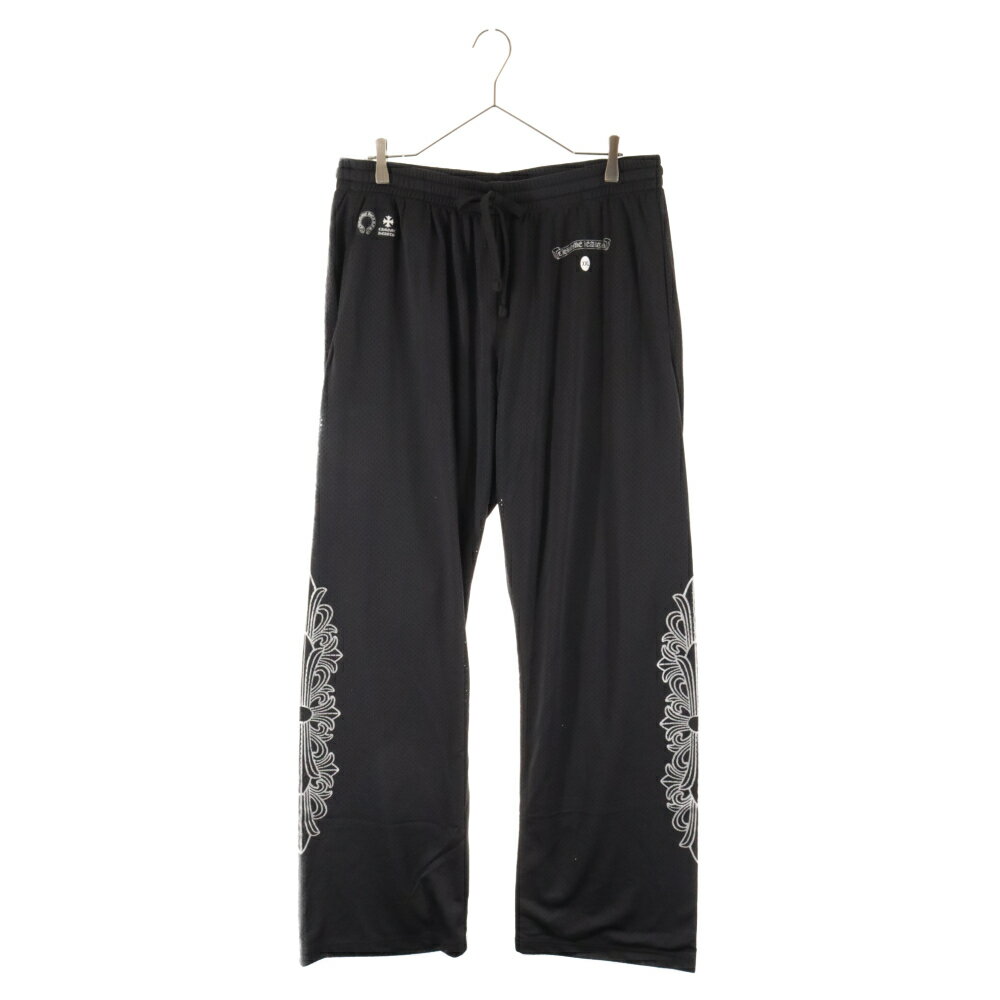 CHROME HEARTS(クロムハーツ) サイズ:XXL MESH VARSITY PANTS CH メッシュプリントジャージ ロングパンツ ブラック