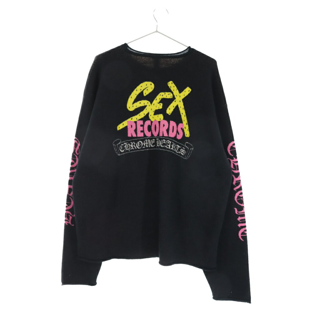 CHROME HEARTS(クロムハーツ) サイズ:M ×MATTY BOY Sex Records Cashmere Sweater マッティボーイ セックスレコード カシミヤセーター ニット【中古】【程度A】【カラーブラック】【取扱店舗新宿】