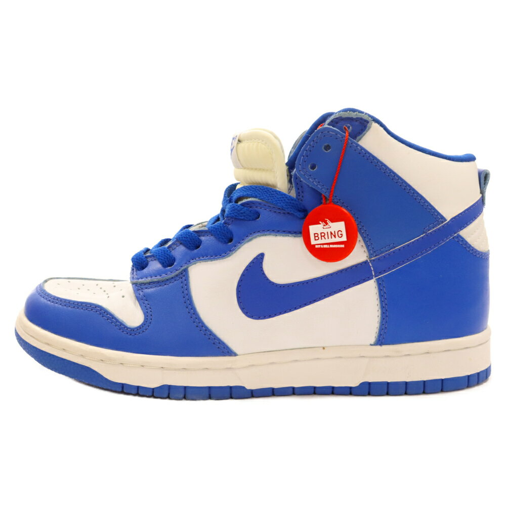 NIKE(ナイキ) サイズ:26.5cm 98年製 DUNK HIGH LE ROYAL BLUE デッドストック ダンクハイカットスニーカー ケンタッキー ロイヤルブルー US8.5/26.5cm 630335-141【新古品/中古】【程度S】【カラーブルー】【取扱店舗BRING KICKS】