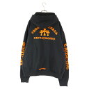 CHROME HEARTS(クロムハーツ) サイズ:L Orange Cemetery Cross Pullover Hoodie オレンジセメタリークロス プルオーバーパーカー フーディー ブラック/オレンジ【中古】【程度B】【カラーブラック】【取扱店舗BRINGアメリカ村店】