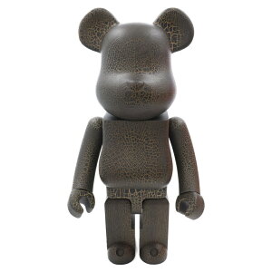 MEDICOM TOY(メディコムトイ) サイズ:1000% ×KARIMOKUBE BE@RBRICK CRACK PAINT 1000% カリモク ベアブリック クラックペイント ウッド フィギュア 人形 ブラウン【新古品/中古】【程度S】【カラーブラウン】【オンライン限定商品】