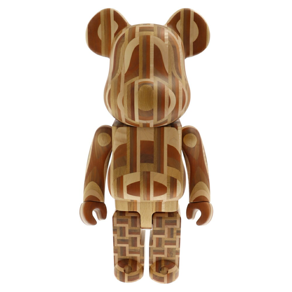 MEDICOM TOY(メディコムトイ) サイズ:1000% ×KARIMOKUBE BE@RBRICK Parquet 2nd 1000% カリモク ベアブリック パルケ 寄木 ウッド フィギュア 人形 ブラウン【新古品/中古】【程度S】【カラーブラウン】【取扱店舗AWESOME原宿店】