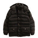 MONCLER(モンクレール) サイズ:1 ×mastermind JAPAN AMBROISE マスターマインドジャパン アンブロワーズ ジップアップダウンジャケット ブラック 32096419490554654【中古】【程度B】【カラーブラック】【オンライン限定商品】