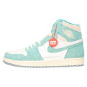 NIKE(ナイキ) サイズ:US9.5/27.5cm AIR JORDAN 1 RETRO HIGH OG TURBO GREEN エアジョーダン1レトロハイオージーターボグリーン ハイカットスニーカー US9.5/27.5cm 555088-311【中古】【程度A】【カラーブルー】【取扱店舗渋谷】