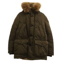 MONCLER(モンクレール) サイズ:4 CHATEAUBRIANT GIUBBOTTO シャトーブリアン ファーフーデットダウンジャケット 320914135215 カーキ【中古】【程度A】【カラーグリーン】【オンライン限定商品】