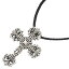 CHROME HEARTS(クロムハーツ) FILIG/CROSS-SM LB フィリグリークロスS wレザーブレイド ネックレス シルバー【中古】【程度A】【カラーシルバー】【取扱店舗名古屋】