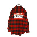 VETEMENTS(Fg) TCY:M UE52SH580R MY NAME IS VETEMENTS SLEEVELESS FLANNEL SHIRT }Cl[CYFg OX[u `FbN lVc bh TCYMyÁzyxBzyJ[bhzy戵X܌hz