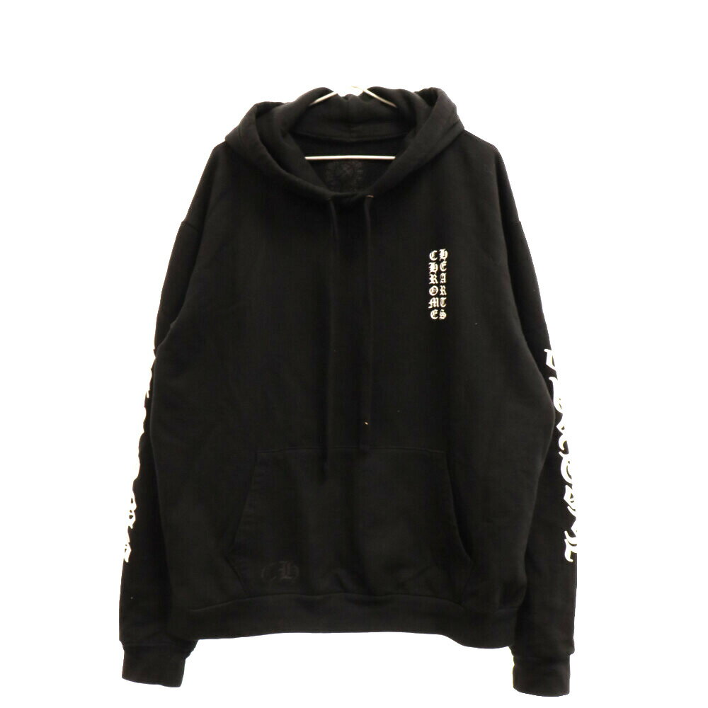 CHROME HEARTS(クロムハーツ) サイズ:M SWTSHRT PLVR 袖ロゴ プルオーバー スウェット パーカー ブラック【中古】【程度A】【カラーブラック】【取扱店舗名古屋】