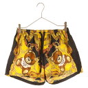 MOSCHINO(モスキーノ) サイズ:46 Logo Teddy Print Shorts テディベアロゴプリント ハーフパンツ ショーツ イエロー/ブラック 212Z J42025274【中古】【程度B】【カラーイエロー】【取扱店舗BRING京都河原町店】