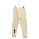 OFF-WHITE(オフホワイト) サイズ:S ロゴプリントスウェットパンツ ホワイト OMCH008E18192003【中古】【程度A】【カラーホワイト】【オンライン限定商品】