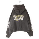 GALLERY DEPT.(ギャラリーデプト) サイズ:M ×LA RAMS Hoodie ラムズ ヴィンテージ加工 ロゴプリントスウェットプルオーバーパーカー ペンキプリントフーディー グレー【新古品/中古】【程度S】【カラーグレー】【取扱店舗名古屋】