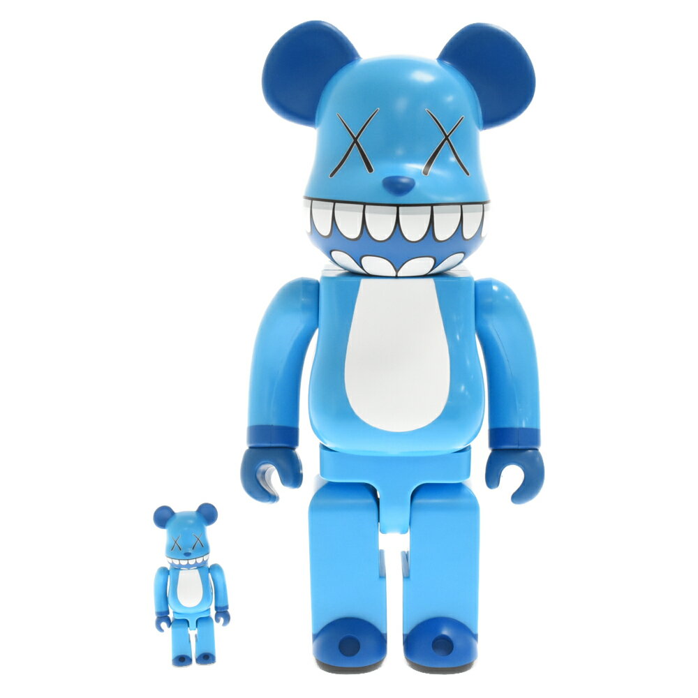 MEDICOM TOY(メディコムトイ) サイズ:400%/100% ×KAWS CHOMPERS BE@RBRICK anation 400％＆100％ 3500個限定 カウズ チョンパーズ ベアブリック エーネーション フィギュア ブルー【中古】【程度A】【カラーブルー】【取扱店舗BRINGアメリカ村店】