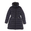 MONCLER(モンクレール) サイズ:0 FLAMMETTE GIUBBOTTO フラメッテ フード付き ロングダウンコート ジャケット ネイビー レディース D20934993105【中古】【程度B】【カラーネイビー】【取扱店舗BRING札幌店】