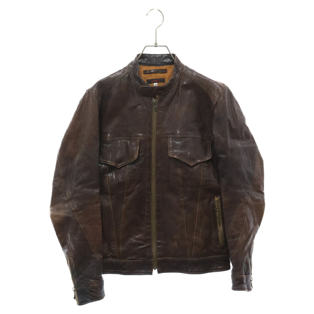 FULLCOUNT(フルカウント) サイズ:36 LEATHER JACKET RIDERS シングルライダース ジャケット ブラウン【中古】【程度B】【カラーブラウン】【オンライン限定商品】