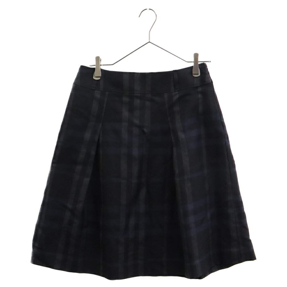 BURBERRY LONDON(バーバリーロンドン) サイズ:48 Check Wool Skirt チェック柄 ウールスカート レディース ブラック FX133-075-28【中古】【程度B】【カラーブラック】【オンライン限定商品】