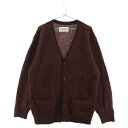 WACKO MARIA(ワコマリア) サイズ:L 23AW MARBLE MOHAIR KNIT CARDIGAN マーブルモヘアカーディガン ブラウン 23FW-WMK-KN10【中古】【程度B】【カラーブラウン】【取扱店舗BRINGアメリカ村店】