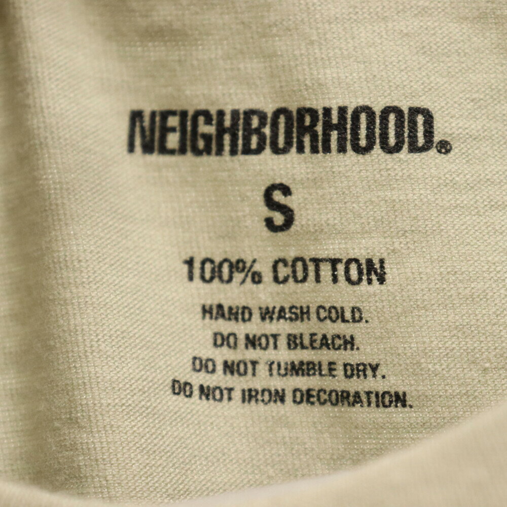 NEIGHBORHOOD(ネイバーフッド) サイズ:S 23SS NH.TEE SS-11 フロントロゴプリント半袖Tシャツ カントソー カーキ 231PCNH-ST11【中古】【程度SA】【カラーグリーン】【オンライン限定商品】