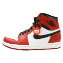 NIKE(ナイキ) サイズ:26.0cm 13年製 AIR JORDAN 1 RETRO HIGH CHICAGO エアジョーダン1レトロハイシカゴスニーカー ハイカットスニーカー レッド US8 332550-163【中古】【程度A】【カラーレッド】【取扱店舗BRING福岡天神店】