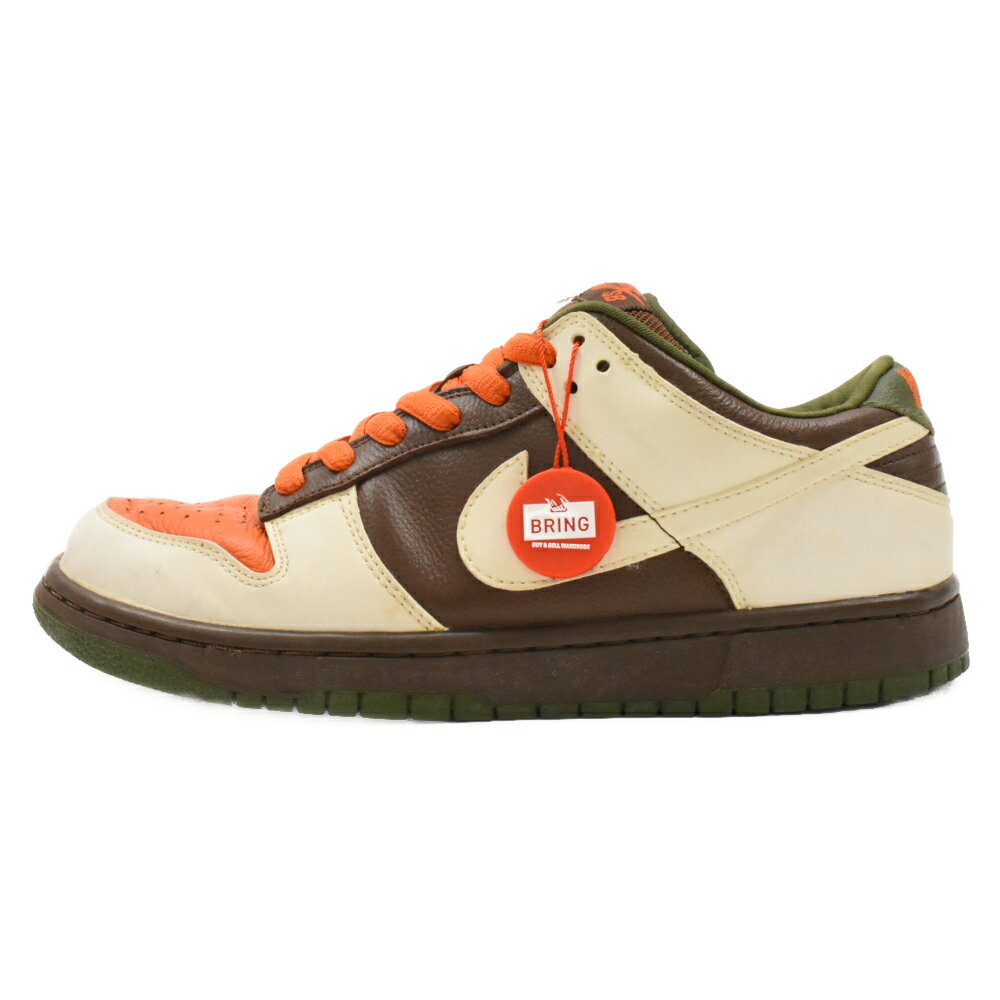 NIKE SB(ナイキエスビー) サイズ:US9.5/27.5cm DUNK LOW PRO SB OOMPA LOOMPA ダンク プロ エスビー ウンパルンパ ローカットスニーカー ホワイト/ブラウン US9.5/27.5cm 304292-228【中古】【程度B】【カラーマルチカラー】【取扱店舗原宿】