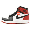 NIKE(ナイキ) サイズ:26.0cm AIR JORDAN1 RETRO HIGH OG エアジョーダン1 ハイカットスニーカー つま黒 ブラック/レッド 555088-184 US8【新古品/中古】【程度S】【カラーブラック】【取扱店舗BRING福岡天神店】